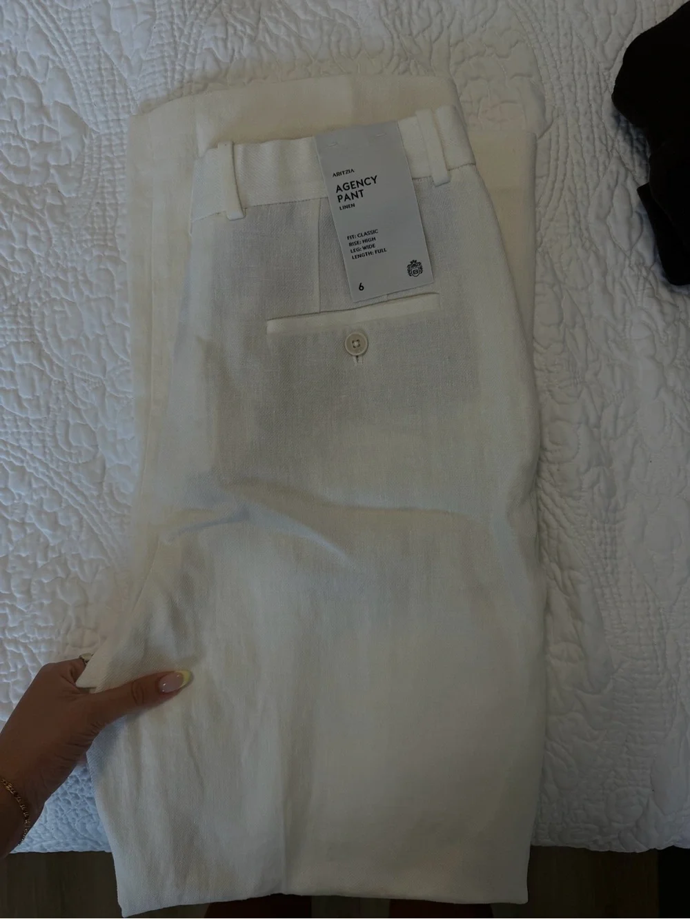 Aritzia agency linen pant (new)